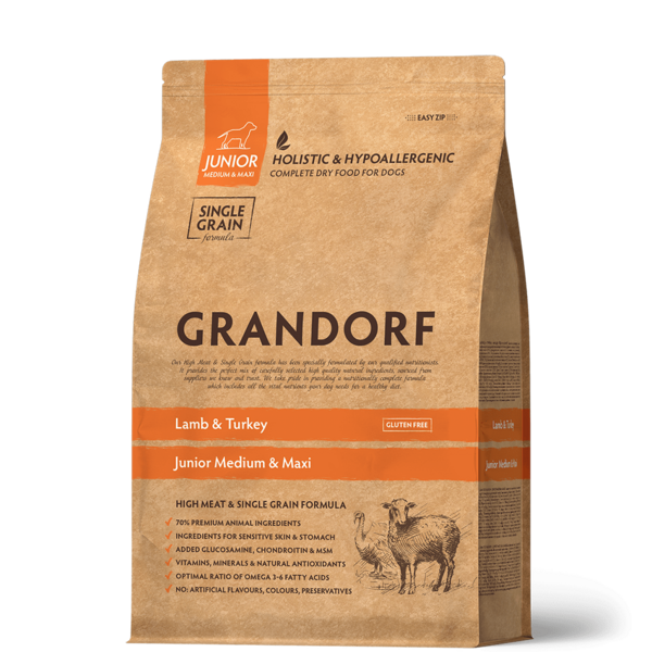 Grandorf Dog Junior Lamb & Turkey - Grandorf kuivaruoat - 5404009580016 - 2