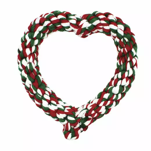 HP Joulu köysisydän 15cm - Koiran tekstiililelut - 701029396326 - 1