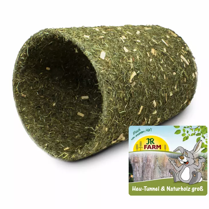 JR farm hay tunnel + natural wood 380g - Muut jyrsijän ja kani  herkut - 4024344105166 - 1