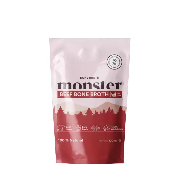 Monster Dog Bone Broth Beef 100ml - Monster märkäruoat - 7350040130506 - 1