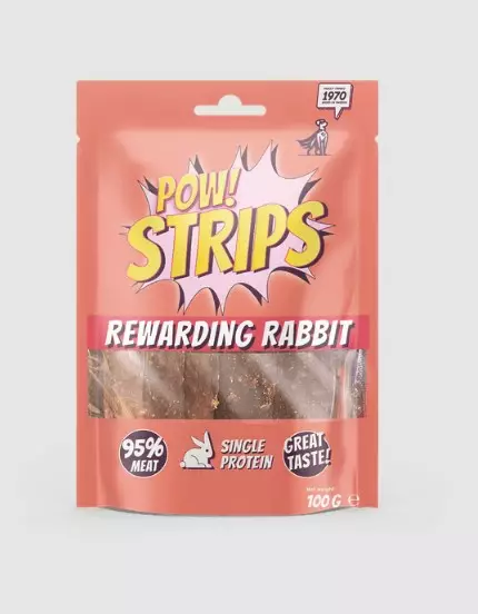 POW! strips rewarding rabbit 100g - Koiran makupalat ja herkut - 7350040130056 - 1