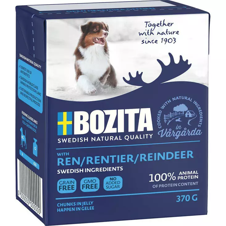 Bozita Dog Poro Hyytelössä 370g - Muut märkäruokamerkit - 7300330042637 - 1