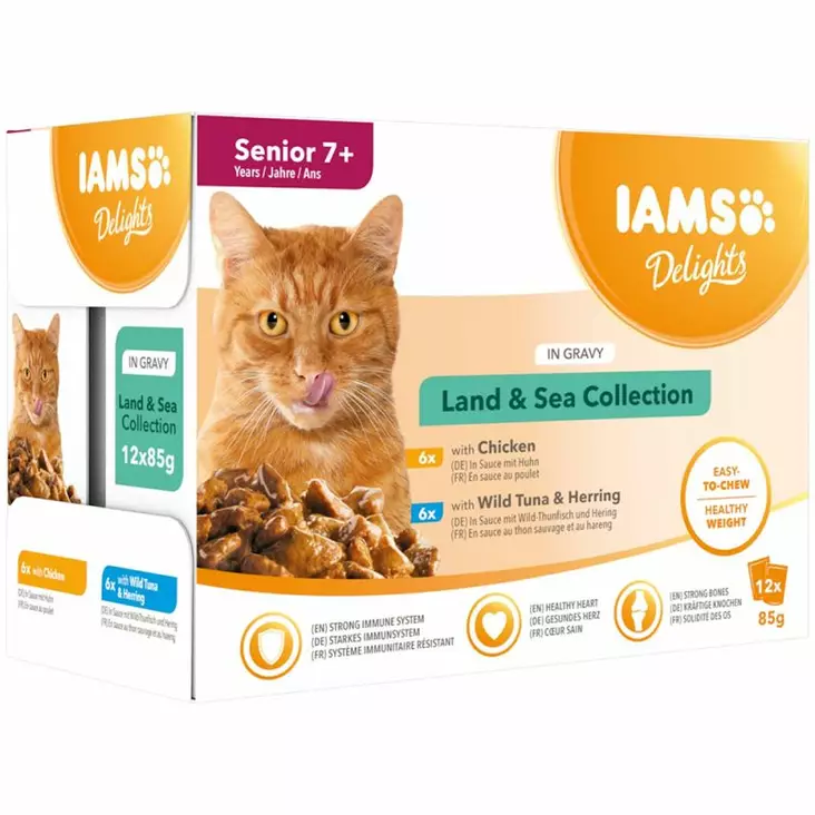Iams Land & Sea Collection Senior 7+ - Iams märkäruoat - 8710255184197 - 1