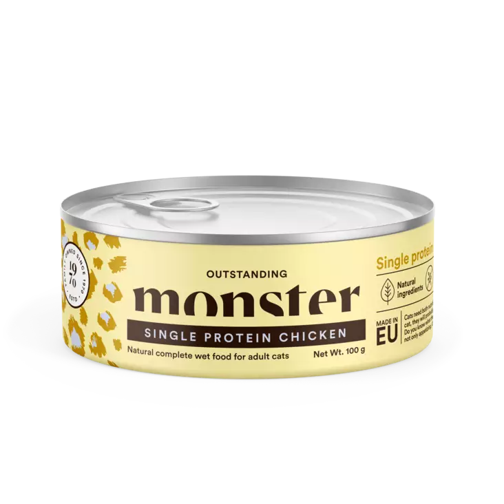 Monster Cat kana 6 x 100g - Monster märkäruoat - 007350040124437 - 1