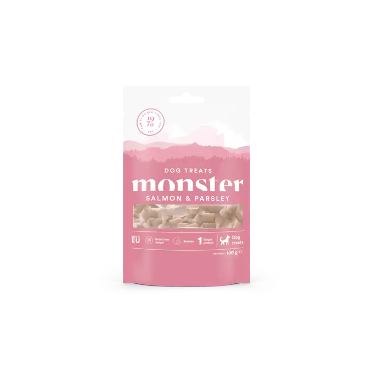 Monster Treats lohi & persilja 100g - Koiran makupalat ja herkut - 7350040124987 - 1
