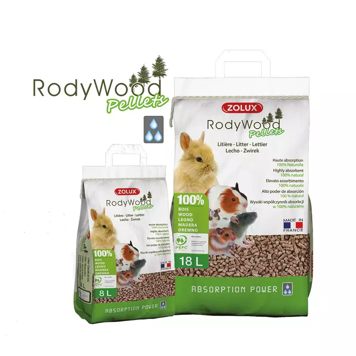 Zolux Rody puupelletti 8l - Purut ja muut pohjamateriaalit - 3336022122367 - 1