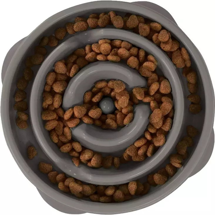 Fun Feeder Slo Bowl S Harmaa 20,5cm - Koiran muoviset ruokakupit - 700603698917 - 1