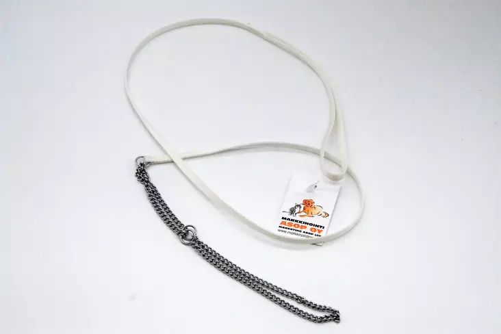 Asop Ketjutalutin valkoinen 25cm - Koiran näyttelytaluttimet - 6418580121307 - 2