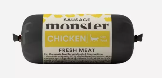 Monster Cat Sausage Chicken 80g - Kissan täyslihaherkut - 7350040130247 - 1