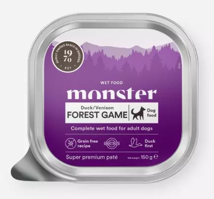 Monster Dog Forest Game Patee 150g - Monster märkäruoat - 7350040131657 - 1