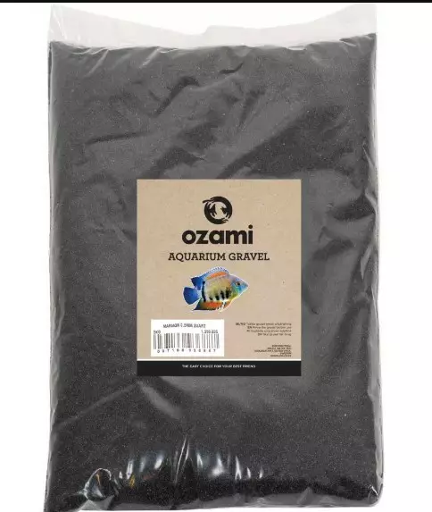 Ozami akvaarihiekka musta 0,5mm 2kg - Muut akvaariotarvikkeet - 4037166936887 - 1