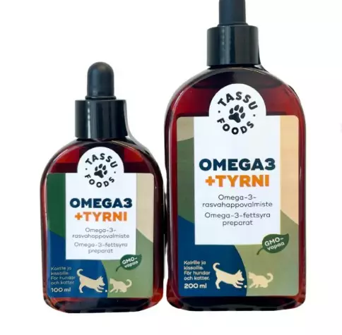Tassu Foods Omega ja tyrni öljy 100ml - Koiran ravintoöljyt - 6429810935007 - 1