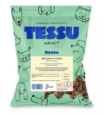Tessu Rento broilerin kivipiira 190g - Koiran kuivatut lihaherkut - 6420614790427 - 2