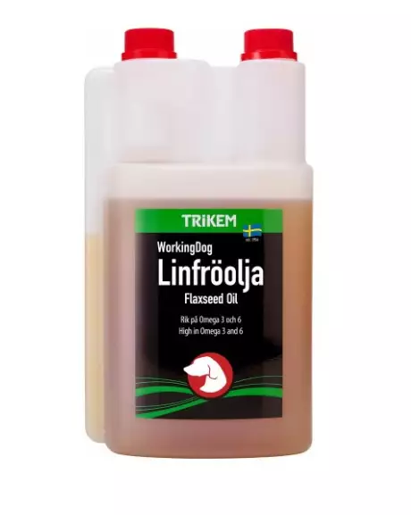 Trikem Pellavansiemenöljy 1L - Koiran vitamiinit ja lisäravinteet - 7394244104147 - 1