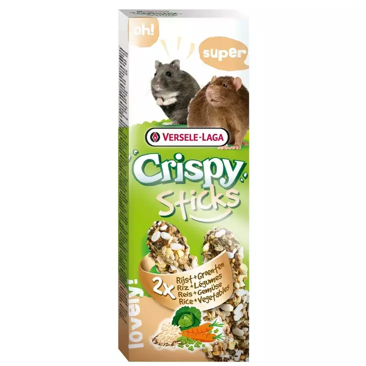 VL Crispy Sticks Riisi&Kasvis 2 x 55g - Jyrsijän ja kanien purutikut - 5410340620687 - 2