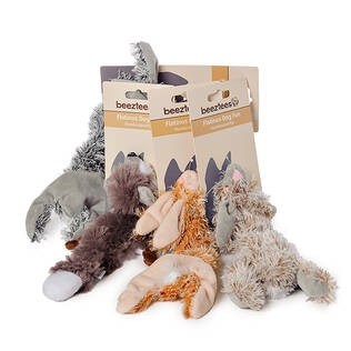 Flatino kettu musta 30cm - Koiran tekstiililelut - 8712695118848 - 2