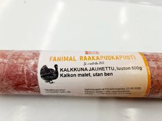 Fanimal Kalkkuna jauhettu 500g, luuton - Fanimal pakasteruoat - 6429810863348 - 1