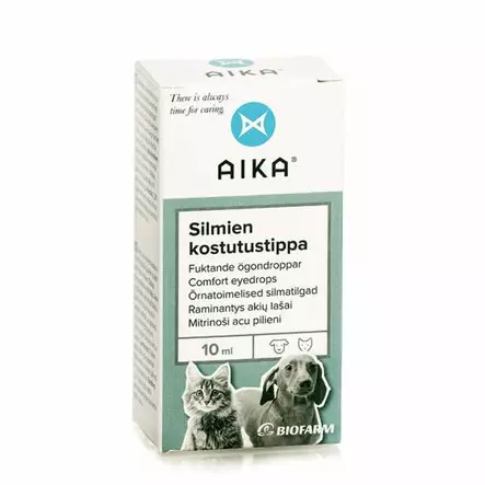 Aika Silmien kostutustippa 10ml - Koiran silmien ja korvien hoito - 6416225009898 - 2