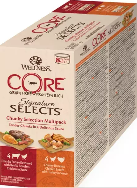 Core cat chunky multipack 8x79g - Core märkäruuat - 076344106418 - 1