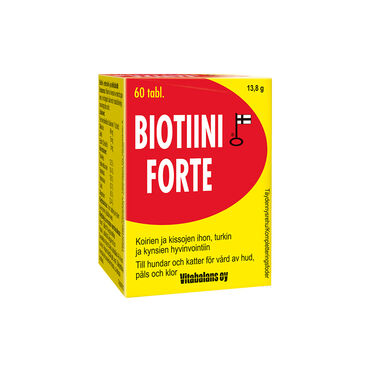 Biotiini forte 60 tbl - Koiran ihon ja turkin hyvinvointi - 6410530011218 - 1