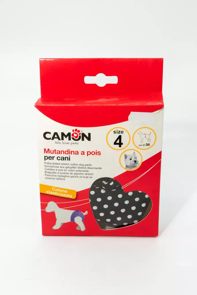 Camon Lovely Pet juoksuhousut musta valkoisilla pilkuilla - Juoksuhousut ja urossuojat - 8019808118918 - 1