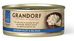 Grandorf Cat Chicken & Seabass 70g - Kissan muut märkäruoat - 5407007850228 - 1