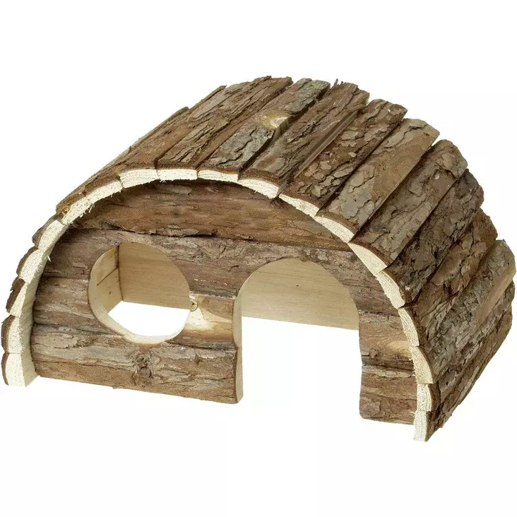 Jyrsijän Puinen Pesämökki Sam 35x20x23cm - Mökit ja pesät kaneille ja jyrsijöille - 5400585009248 - 1