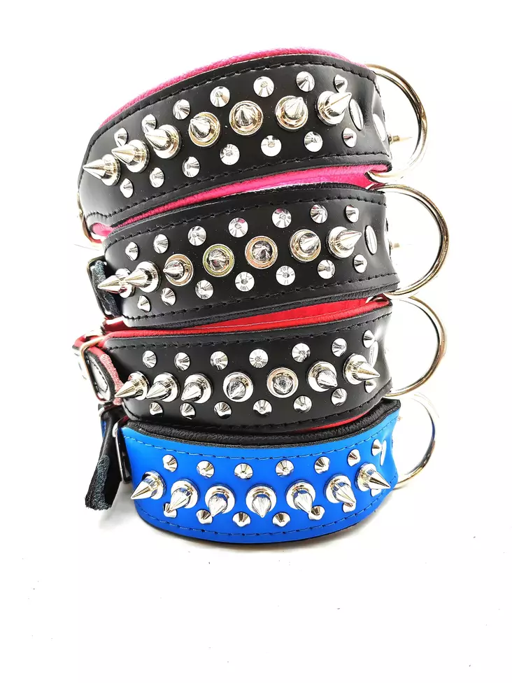 Koiran nahkainen piikkikaulapanta 50cm - Nahkapannat - 5906365553128 - 2