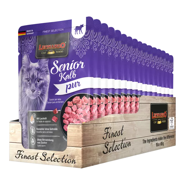 Leonardo Senior Vasikka 85g - Leonardo märkäruoat - 4002633756718 - 1