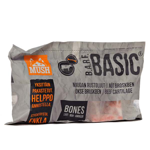 MUSH Basic naudan rustoluu 800g - Koiran pakasteluut - 6430023296458 - 1