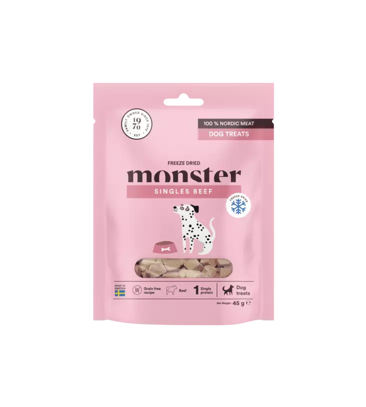 Monster Dog Treats FD Beef 45g - Koiran makupalat ja herkut - 7350040126028 - 1
