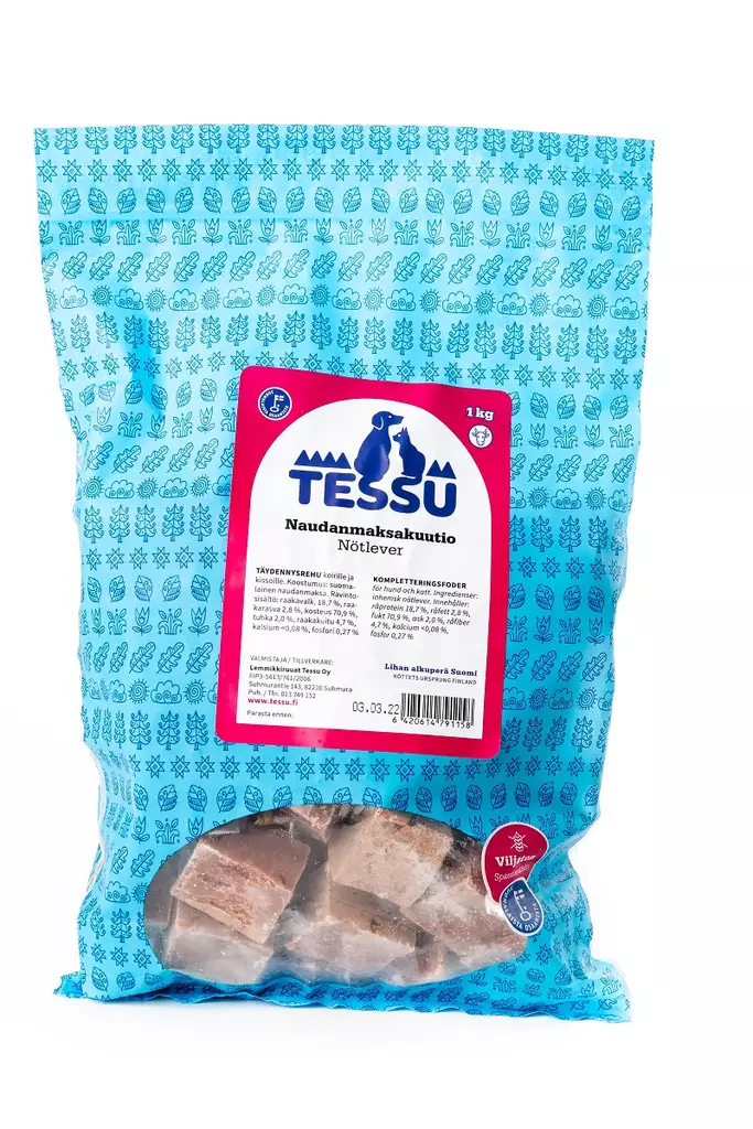 Tessu Naudanmaksakuutiot 1kg - Tessu pakasteruoat - 6420614791158 - 2