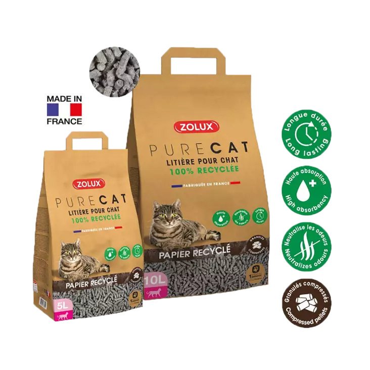 Zolux PURECAT paperikuivike 10L - Muut kissanhiekat - 3336024763018 - 1