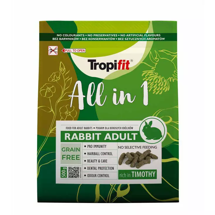 Tropifit Rabbit Adult - Kanien ja jyrsijöiden pelletit - 5900469505328 - 1