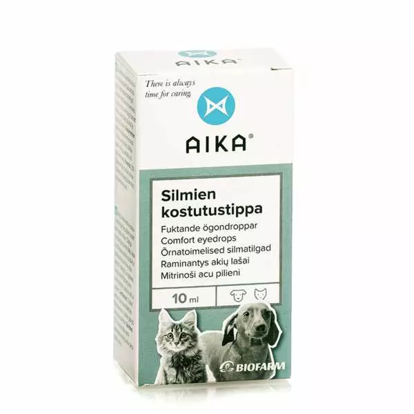 Aika Silmien kostutustippa 10ml - Koiran silmien ja korvien hoito - 6416225009898 - 2