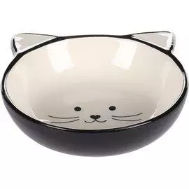 Flamingo ruokakuppi kissannaamalla musta - Kissan ruokakupit - 5400585196658 - 1