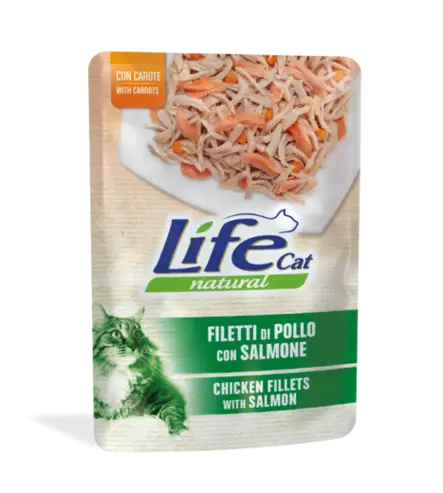 Life Cat Kana, Lohi & Porkkana 70g - Life märkäruoat - 8034105423749 - 1