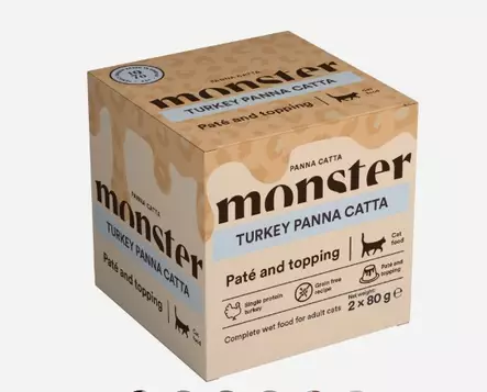 Monster Cat Panna Catta Turkey 2x 80g - Monster märkäruoat - 7350040130339 - 1