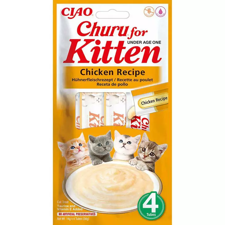 Churu Kitten Kana Herkkutahna 4x14g - Kissan makupalat ja herkut - 4262365730589 - 1