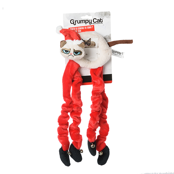 Grumpy Cat Santa Doorknob Dangler - Kissan tekstiililelut - 703624510329 - 1