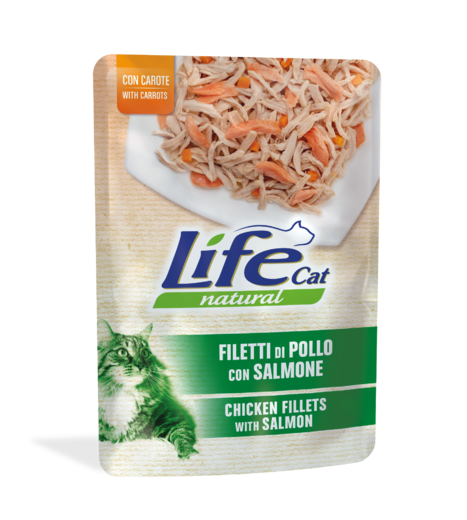 Life Cat Kana, Lohi & Porkkana 70g - Life märkäruoat - 8034105423749 - 1