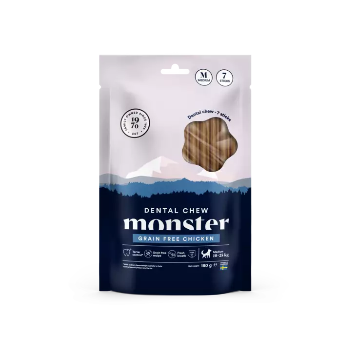 Monster Dog Dental Chew GF Chicken - Koiran puruluut - 7350040126509 - 1