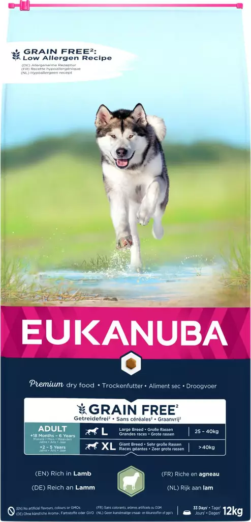 Eukanuba Adult Large GF Lamb 12kg - Eukanuba kuivaruoat - 8710255190259 - 1