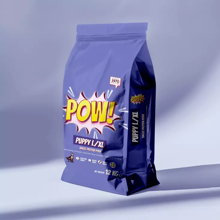 POW! Dog Puppy L/XL pork 2kg - Muut koiran kuivaruoat - 7350040129869 - 1
