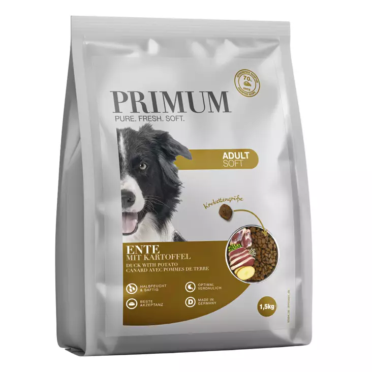 Primum Soft Adult Duck 1,5KG - Muut koiran kuivaruoat - 4250839503159 - 1